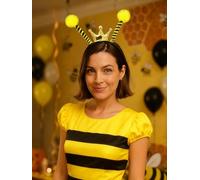 Tressify Fascia per capelli con corona e antenne, copricapo per costume da bombo, per uomini e donne, fascia per antenna per Halloween, festival, cosplay ed eventi a tema