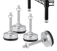 Tressify Gambe a vite regolabili M8, confezione da 4, altezza 6,9 cm, piedini livellatori per mobili con dadi di bloccaggio, piedini di livellamento per banco da lavoro per mobili e macchine