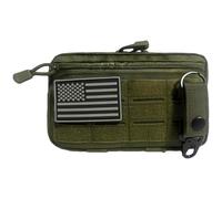 Tressify Green Admin Pouch, System Vest Utility Tool Bag, 8.7 X 5.3 X 5.6 cm, Borsa in poliestere per telefono, Mini Fotocamera, Forniture mediche, 5,6 x 13,5 x 22 cm