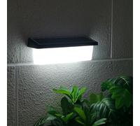 Tressify Lampada da parete solare da 135Lm 33 LED, luce esterna di sicurezza luminosa, luce di recinzione solare intelligente con controllo della luce, luce di sicurezza solare IP54 impermeabile per