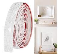 Tressify Listello 3D con modanatura 3D da 5 m, impermeabile, autoadesivo, decorativo, per armadietti, cornici fotografiche, specchi