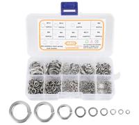 Tressify M2-M12 9 misure, 480 rondelle di bloccaggio a molla, kit assortito di rondelle di bloccaggio in acciaio inossidabile 304, per riparazione automobilistica/mobili, con scatola portaoggetti