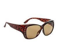 Tressify Occhiali da sole da donna con strass, occhiali da sole con protezione solare, occhiali da sole oversize leopardati retrò