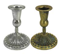 Tressify Portacandele in ferro a lunga durata, set portacandele in metallo, candelabro oro e argento, decorazioni eleganti da tavolo, per decorazioni per la casa, matrimoni e cene