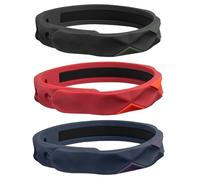 Tressify Set di 3 braccialetti antistatici in silicone per uomini e donne, regolabili, nero, rosso, blu, stile blocco EMF, per radiazioni elettromagnetiche ed elettricità statica