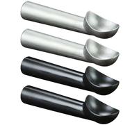 Tressify Set di 4 palette ergonomiche riscaldate per gelato, in lega di alluminio, facili da servire per dolcetti congelati, 2 neri e 2 grigi