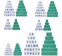 Tressify Set di 6 francobolli con lettere dell'alfabeto e numero, design modulare per il fai da te e l'uso in classe, stile retrò per la pratica dell'ortografia