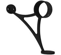 Tressify Staffa per binario a 2 piedi, in acciaio inossidabile 304, nero opaco per montaggio a parete, ghiera senza chiodi, supporto per corrimano