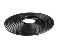 Tressify Striscia meteo 10 m, TPE, guarnizione contro il rumore dell'acqua, per fessure da 3 a 6 mm, montaggio a Kerf, colore nero, in gomma siliconica, ricambio per porte e finestre