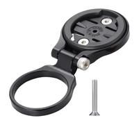 Tressify Supporto per computer da bicicletta, supporto per manubrio, design distanziatore auricolare, supporto di estensione GPS, in lega di alluminio, compatibile con serie Edge, nero