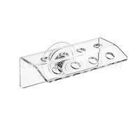 Tressify Supporto per frammenti in acrilico trasparente, per serbatoio di barriera corallina, per crescita SPS e coralli a bottone, fori multipli, base robusta, bordi arrotondati, 14 x 7,9 x 6,1 cm