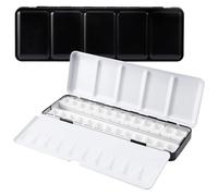 Tressify Tavolozza nera del metallo dell'acquerello, scatola di ferro ispessita del pigmento di 26 colori per arte all'aperto