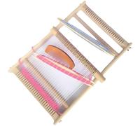 Tressify Tessitura in legno per bambini, telaio grande per tessitura multi-mestiere, telaio regolabile, include pettine per filo ago