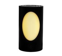 Tressify Umidificatore nero per camera da letto, portatile, 575,5 g, luce notturna e ricarica USB, 8,3 x 8,3 x 15,2 cm, oscuramento continuo, silenzioso