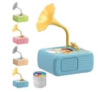 Tretregard Kids Phonograph, 2025 New Tretregard Phonograph with 96 Learning Cards and 8 Recording Cards, Audio Book Gift for Boys and Girls (Blue)
