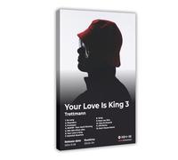 Trettmann Art Poster Hip Hop Music Album Your Love Is King, 3 copertine Tracklist Rapper Singer Fan Regalo Rap Room Decor Poster Wall Art Decor Quadro Stampa Dipinti per Soggiorno Camera da Letto