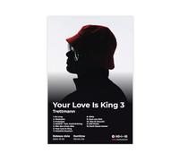 Trettmann Art Poster Hip Hop Music Album Your Love Is King, 3 copertine Tracklist Rapper Singer Fan Regalo Rap Room Decor Poster Wall Art Decor Quadro Stampa Dipinti per Soggiorno Camera da Letto