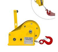 Treuil Manuel Robuste à Manivell, 1200/2600lbs Treuil à Câble avec Frein Automatique, Multifonction Treuil à Main avec Crochet pour Remorque de Bateau, Rapport de transmision 4:1(2600lbs,30m)