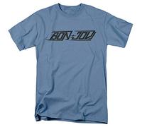 Trevco Bon Jovi New Logo T Shirt, Blue, Blu Carolina, L Unisex-Adulto
