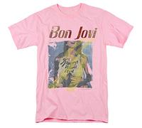 Trevco Bon Jovi Slippery When Wet Girl T Shirt, Pink, Rosa, XXL Unisex-Adulto
