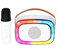TREVI Cassa Bluetooth con Microfono per Karaoke 10W Bianco XR 8A01 Miniparty