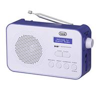 Trevi DAB 7F92 R Radio Portatile DAB/DAB+, Display Dot Matrix ad Alta Leggibilità, Orologio con 2 Sveglie Programmabili, Batteria Ricaricabile al Litio, Blu