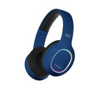 Trevi DJ 12E60 BT, Cuffie Wireless Stereo con Microfono Incorporato e Pulsante di Risposta alla Chiamata, Comode e Pieghevoli, Micro SD, AUX-IN, Batteria Ricaricabile, Autonomia 7-9 ore, Blu