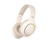 Trevi DJ 12E60 BT, Cuffie Wireless Stereo con Microfono Incorporato e Pulsante di Risposta alla Chiamata, Comode e Pieghevoli, Micro SD, AUX-IN, Batteria Ricaricabile, Autonomia 7-9 ore, Crema