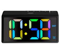 Trevi EC886 Sveglia LED Display Grande Multicolore USB Snooze Dimmer Orologio