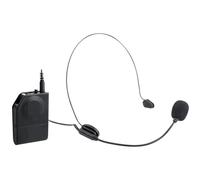 Trevi EM 408 UHF Set di Microfoni Wireless UHF con Archetto e Clip, Ricevitore Universale Jack 6.3mm, Ideale per Presentazioni, Karaoke e Insegnamento, Funzionamento Fino a 20 Metri