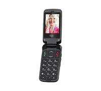 Trevi FLEX 50 C Telefono Cellulare per Anziani con Apertura a Conchiglia, Tasti Grandi Retroilluminati, Tasto SOS, Bluetooth, Base di Ricarica in Dotazione, Nero