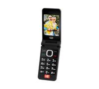 Trevi FLEX PLUS 95 4G Senior Phone a Conchiglia 4G con Doppio Display, Tasti Grandi Retroilluminati, Tasto SOS, Base di Ricarica USB-C, Cellulare Facile per Anziani con Funzioni Multimediali