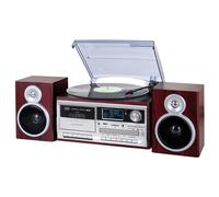 TREVI Giradischi 33/45/78 giri Bluetooth con Radio DAB Sistema stereo Potenza 25 watt colore Legno - TT 1072 DAB