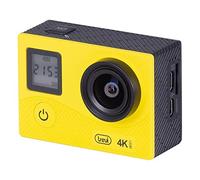 Trevi GO 2500 4K Videocamera Go Sport Action Camera HD Wi-Fi, Doppio Display, Custodia Subacquea 30M, USB, mini HDMI, Micro SD, Microfono Incorporato, App Dedicata, Risoluzione 4K, Giallo