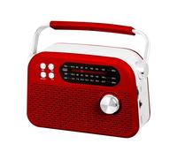 Trevi RDA 70 BR Radio Portatile Wireless Multibanda FM AM SW con USB, Micro SD, MP3 e Batteria Ricaricabile al Litio, Compatta, Versatile e Ideale per Viaggi, Rosso