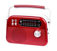 Trevi RDA 70 BR Radio Portatile Wireless Multibanda FM AM SW con USB, Micro SD, MP3 e Batteria Ricaricabile al Litio, Compatta, Versatile e Ideale per Viaggi, Rosso