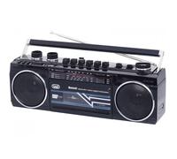 TREVI Boombox Radio Stereo Bluetooth Mp3 Registratore su Cassette Alimentazione AC / a Batterie colore Nero - 0RR50100 RR 501 BT