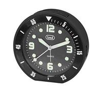 Trevi SL 3091 R Orologio al Quarzo con Sveglia e Grande Quadrante con Numeri in Rilievo, Tasto Snooze/Light, Suoneria Elettronica, Movimento Silenzioso Sweep, Nero