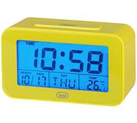Trevi SLD 3P50 Orologio Digitale con Sveglia, Grande Display LCD Retroilluminato, Calendario, Termometro, Timer, Sveglia Programmabile con 9 Differenti Suonerie, Funzione Snooze, Giallo