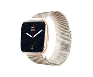 Trevi T-FIT 265 A Smartwatch con Display AMOLED 1.75" Always On Full Touch, Chiamate Wireless, Monitoraggio Sonno, Passi, Frequenza Cardiaca, Fitness Tracker, Waterproof IP67, Oro