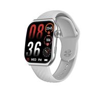 Trevi T-FIT 400 C Smartwatch con Funzione Chiamata Bluetooth, Display Curvo AMOLED 1.96" Always On, Controllo Benessere e Attività Fisica, Notifiche da Social Media, Resistente All'Acqua IP67, Silver