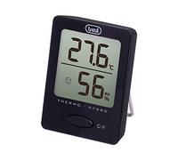 Trevi TE 3004 Termometro Digitale con Igrometro, Temperatura e Umidità, Supporto e Magnete Posteriore, Nero