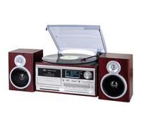 TREVI Giradischi 33/45/78 giri Bluetooth con Radio DAB Sistema stereo Potenza 25 watt colore Legno - TT 1072 DAB