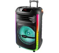 Trevi XFest XF 1400 KB Speaker Wireless 100W, Altoparlante Portatile con Microfono Con Cavo Incluso, Ingressi USB, Micro SD, AUX-IN e Guitar, Funzione TWS, Batteria Ricaricabile Integrata