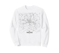 Treviso Italia Mappa Bandiera Felpa