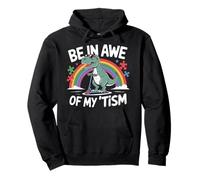 Trex Dinosaur Autism Awareness Be In Awe Of My Tism Kids Felpa con Cappuccio