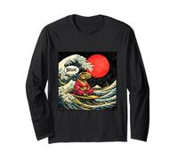 Trex Grande Onda Giapponese per Uomini Donne Bambini Ragazzi Ragazze Bruh Maglia a Manica