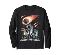 Trex Tyrannosaurus Dino Meteorite Dinosaur Estinzione Maglia a Manica