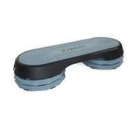 TREXO Aerobic Step 107 x 42 cm per Esercizi Cardio e Allenamento Fitness Altezza Regolabile 10-15-20 cm Resistente in Polipropilene e TPR Step da Aerobica di Alta Qualità fino a 250 kg Grigio