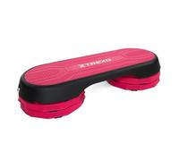 TREXO Aerobic Step 107 x 42 cm per Esercizi Cardio e Allenamento Fitness Altezza Regolabile 10-15-20 cm Resistente in Polipropilene e TPR Step da Aerobica di Alta Qualità fino a 250 kg Rosa